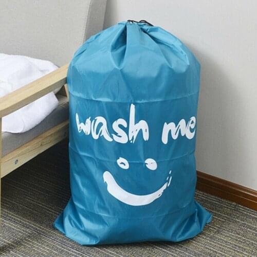 Portable Bathroom Washing Laundry Bags Oxford Cloth Cartoon Printed Clothes Storage Organizer Drawstring Type Washing Bags