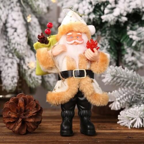 Christmas Doll Ornaments 20cm Christmas Tree Hanging Pendants Decorative Santa Claus Dolls Holiday Party Gift for Kids Family