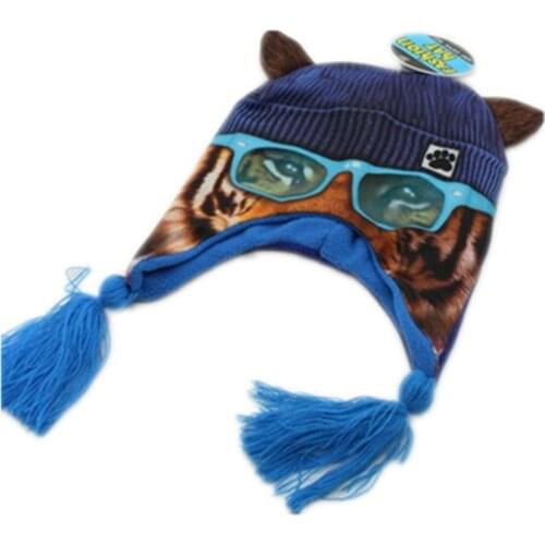 Dog husky ,takanashi, doge print HARAJUKU soft roll-up hem hat / amazing Curling balaclavas / cute Beanies Doge Knit Warm Hat