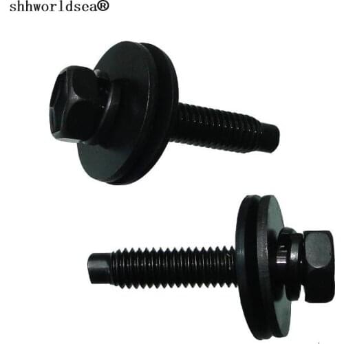 Shhworldsea 100 Pcs/Lot auto nut bolts U nuts Hexagon self-drilling screw with rubber carpet