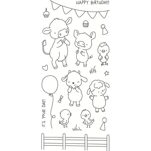 11x20 animal Transparent Clear Stamps Silicone Seals for DIY scrapbooking photo album Card Making