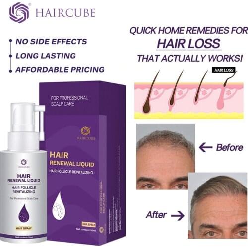 HAIRCUBE Fast Hair Growth Spray Essence Anti Hair Loss Liquid Damaged Treatment Help for Hair Care Repair Growing Men Woman