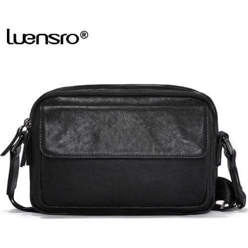 High Quality Men Bag Genuine Leather Shoulder Bag Men Messenger Bags Male Office Handbags Leather Crossbody Bag Business Flap