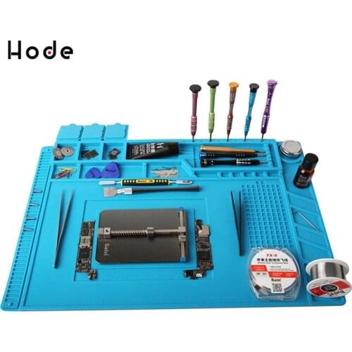 ESD Heat Insulation Working Mat Heat-resistant Soldering Station Iron Phone PC Repair Insulation Silicone Pad Platform
