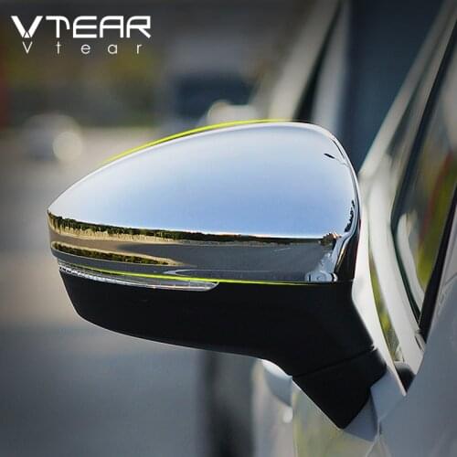 Vtear For Volkswagen VW Tiguan MK2 2020 2019 Rearview Mirrors Cover Decorative ABS Chrome Exterior Trim Accessories Products