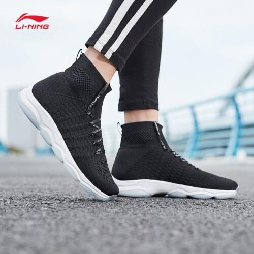 Li-Ning Women NO BOUNDRY Cushion Training Shoes MonoYarn Anti-slip LiNing Breathable Fitness Sports Shoes Sneaker AFJN008 SOND18
