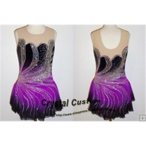 2016 Custom Ice Skating Dresses For Girls New Brand Vogue Figure Skating Competition Dress For Women DR3046