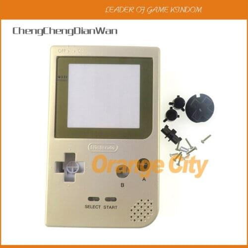 1set for GBP Gold Sliver Grey Full Set Housing Shell Case Cover With Buttons Screw For Gameboy Pocket GBP Game Console