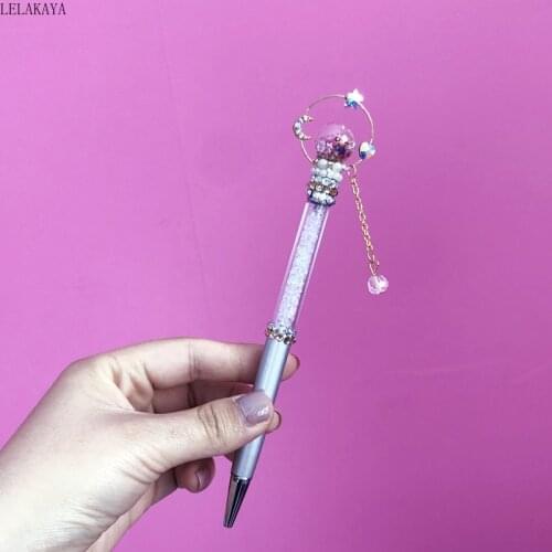 1pcs Japanese Anime Sailor Moon Action Figure Printed Black Magic Wand Metal Signature Gel Pen Students Lovely Stationery Gift