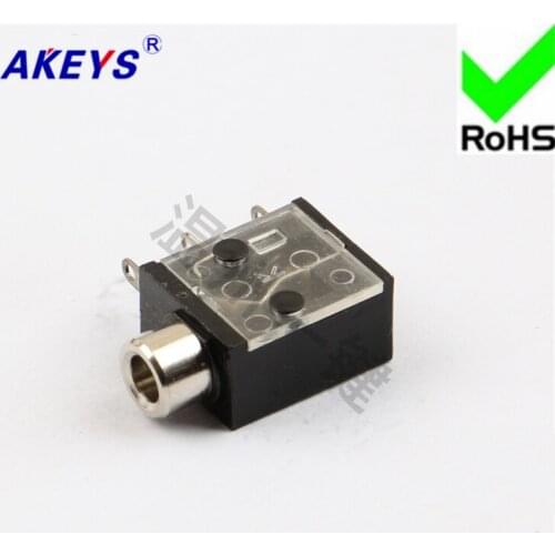 10 PCS PJ-323 power outlet 3.5 earphone socket 3-foot pin unsecured feet-3.5MM socket mother seat