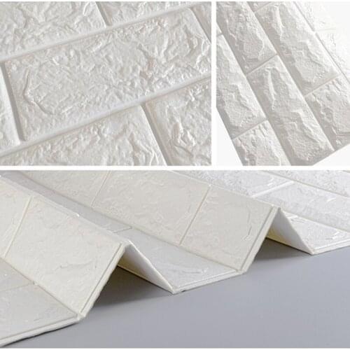 10PCS 70x77CM 3D Wall Sticker Self Adhesive Waterproof TV Background Brick Wallpapers Mural Living Room Bedroom Decoration