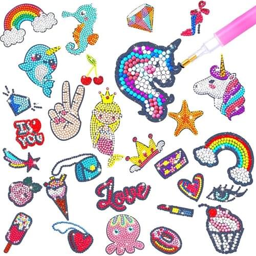 5D DIY Art Craft Diamond Painting Stickers Kids Animal Sea Unicorn Painting with Diamonds Paint by Numbers Children Toys Gifts