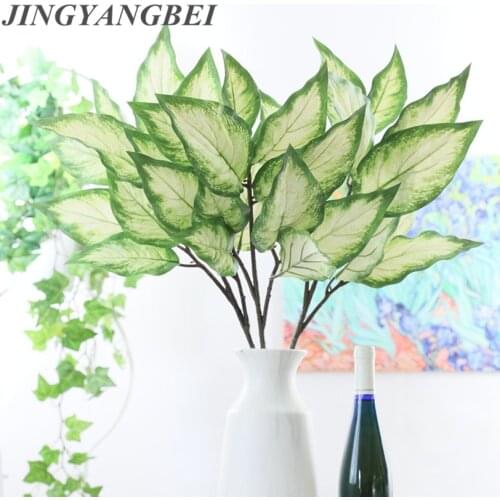 76cm Artificial Plants 3D Evergreen Branches Plastic Leaf Flower Arranging DIY Autumn Home Wedding Party DecorationWreat