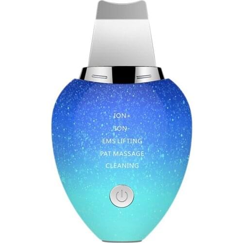 Heat Skin Scrubber Facial Ultrasonic Skin Scrubber Electric Peeling Shovel Pore Cleaner Face Lifting Thermal Care