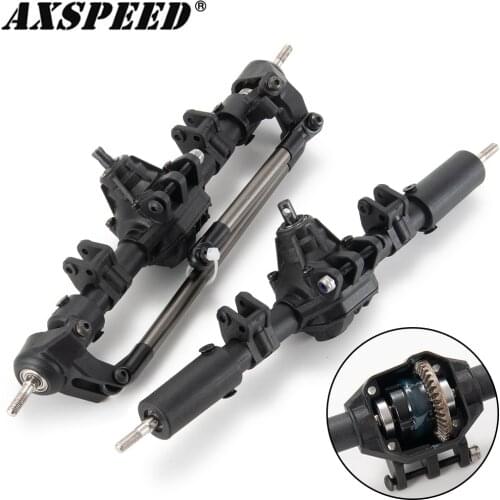 AXSPEED SCX10 Front&Rear Differential Axle with Lock for 1/10 RC Crawler Axial SCX10 II 90027 90028 90046 90047 Complete Axle