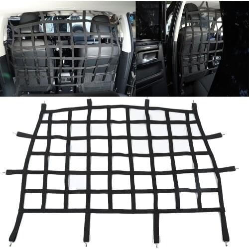 Black Car Rear Seat Shielded Isolation Net Cover Kit For Toyota 4Runner 2010-2020