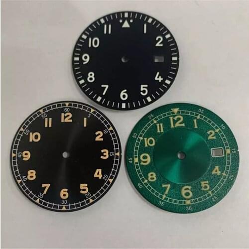33.5mm Watch Dial with Green Luminous for NH35/NH36/7S/4R Movement Parts