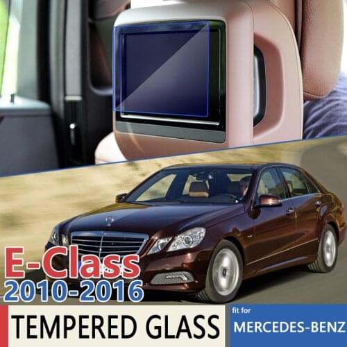 For Mercedes Benz E Class 2010~2016 W212 Car Rear seaT Display Ultra-thin Film Full Screen Protector Tempered Glass Accessories