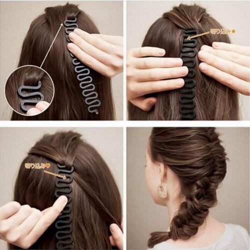Wholesale DIY french hair braiding tool fish bone lace up hair braider styling props as women dish hair styling tool