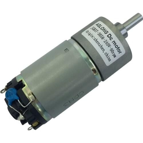 JGB37-3658D High Voltage DC Geared Motor with Capacitor Low Noise Motor 12V 24V 120V 0.8RPM-1000RPM