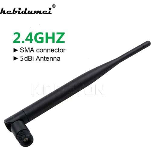 Kebidumei 2.4 GHz 5dBi 802.11b/g Aerial SMA Male Wireless Router WiFi Antenna For Mini PCI U.FL IPX to SMA Male Pigtail Cable
