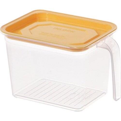 Refrigerator storage box kitchen household can be stacked fresh food plastic box microwave rectangular transparent storage box