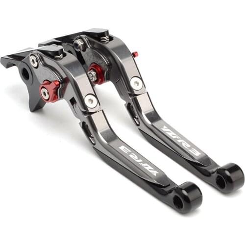 LOGO YZF-R3 For YAMAHA YZF R3 YZFR3 YZF-R3 2015-202020 Motorcycle Accessories CNN Folding Extendable Brake Clutch Levers
