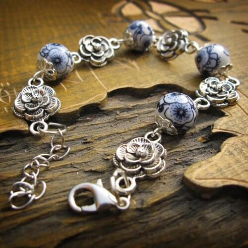 Fashion Women Men ceramics Bracelets Simple Classic Round Bead Charm Bracelets & Bangles For Female Handmade Accessories Gift