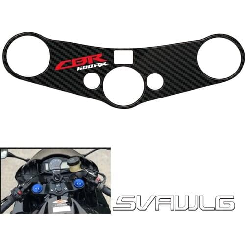 Motorcycle Carbon Fiber Triple Tree Clamp Decal Stickers For CBR600RR CBR600 RR CBR 600 RR 2007 2008 2009 2010 2011 07-11