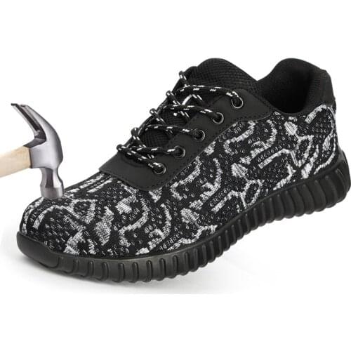 Mens Safety Shoes 2019 New Outdoor Breathable Ultra Steel Toe Anti-smashing Puncture Proof Anti-slip Safty Work Boots Sneakers