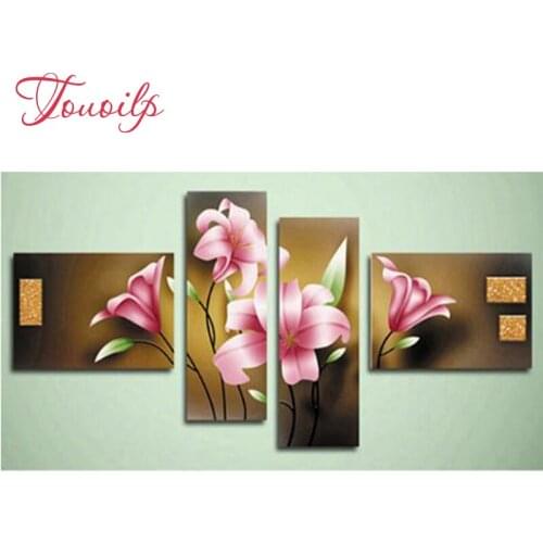NEW 3D Diamond Painting Cross Stitch pink Floral, resin, Needlework, Diamond Embroidery Flower Full Diamond Decorative