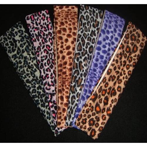 Wholesale 120pcs Leopard Animal prints Headbands Yoga Sport Elastic Turban Floral Stretch Headwear Accessories --Free Shipping