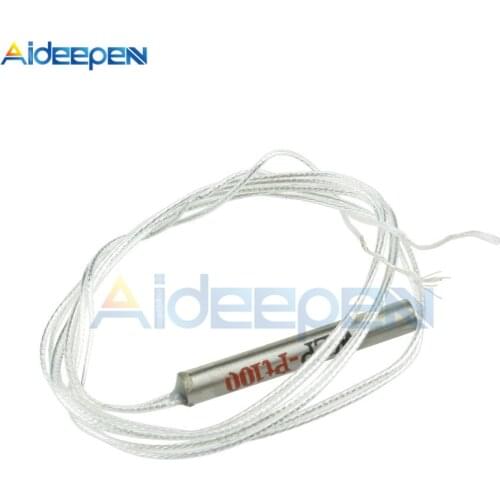 2Pcs PT100 Platinum Resister Temperature Sensor Detector Waterproof Temp Probe -20~450 Celsius