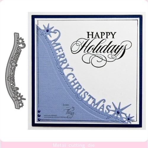 Merry Christmas lace Metal Cutting Dies for DIY Scrapbooking Photo Album Decorative Embossing Paper Card Crafts Die Cut 2019