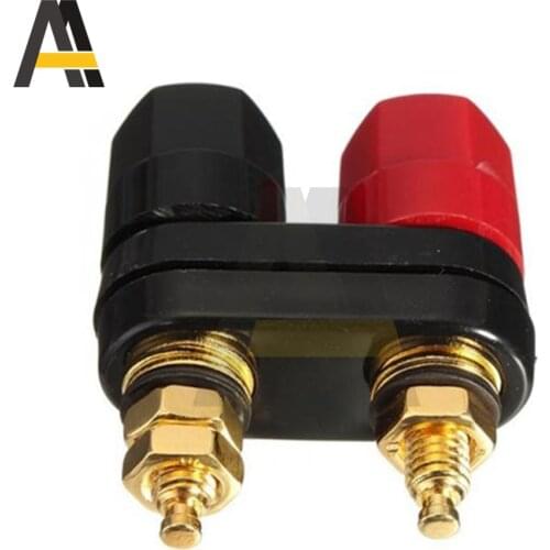 Banana plugs Couple Terminals Red Black Connector Amplifier Terminal Binding Post Banana Speaker Plug Jack