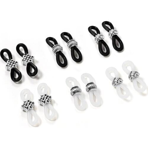 50pcs/lot Silicone loop Ear hook Glasses silicone wholesale for Eyeglass Chain accessories Retro style