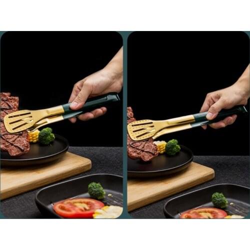 Stainless Steel Steak Clip BBQ Barbecue Salad Serving Tongs Gripper Bread Pizza Clamp Kitchen Utensil Tools for Cooking