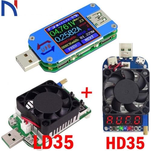 Usb 3.0 Voltmeter Ammeter Voltage Current Meter With 25w 35w Load Ld25 Hd35 Multimeter Battery Charge Power Bank Tester