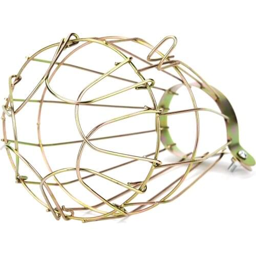 E27 Vintage Steel Bulb Guard Clamp On Metal Lamp Cage Retro Trouble Light Industrial Lamp Covers Lamp Shades Lanterns