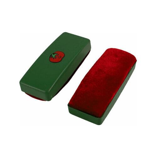 Green Dark Red Cartoon Tomato Print Blackboard Eraser Wipe Cleaner 2 Pcs