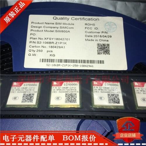 100% New Original In Stock SIM800A SIM800 GSM/GPRS LCC68