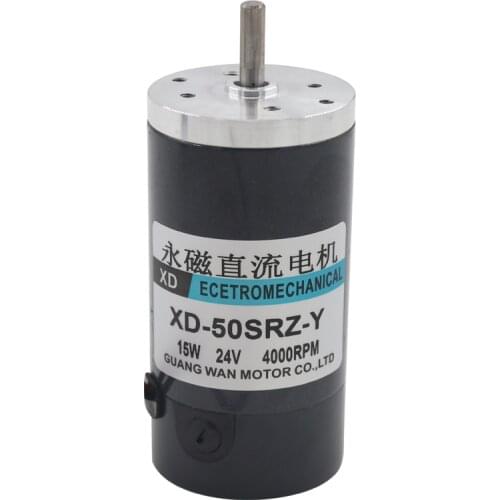 12V permanent magnet DC motor 24V micro motor 5000 rpm high speed motor 15W forward and reverse speed regulating motor