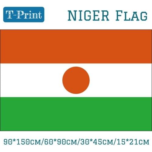 2pcs Flag Niger National Flag 90*150cm/60*90cm/15*21cm 3x5ft Printed Banner with Brass Metal Holes 30*45cm Car Flag