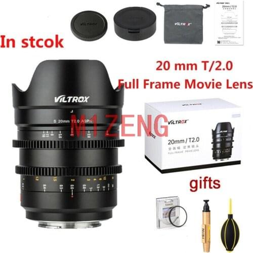 20mm T2.0 Movie cine Large Aperture Wide Angle Full Frame MF Manual Lens for sony e mount A9ii A7RIV A7RIII A7III A7SII camera