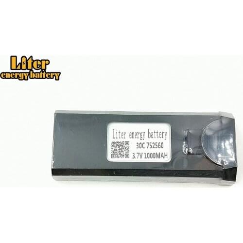 3.7V 1000mAh 752560 30C Lithium-ion Battery Accessory for Visuo TIANQU XS809W XS809S XS809HW Battery