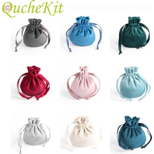 5pcs Velvet Bags Baking Candy Cookie Packaging Bag Drawstring Pouches Jewelry Gift Bags Wedding Christmas Party Decoration