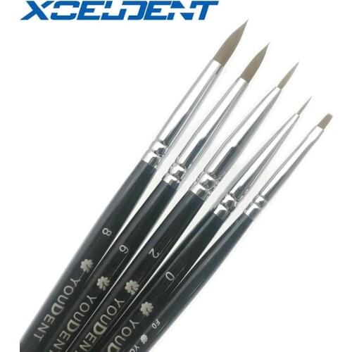 5pcs Dental Porcelain Brush Pen Dentistry Technician Tools Dental Lab Equipment