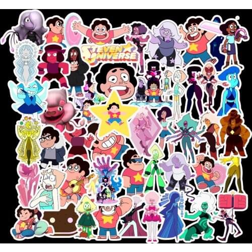 50pcs/pack Steven Universe anime Cartoon Stickers For Refrigerator Car Helmet DIY Gift box Bicycle Guitar Notebook Skate