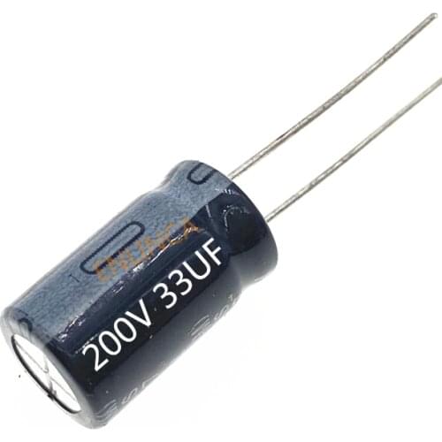 20pcs/lot 33UF 200v 33UF Aluminum Electrolytic Capacitor Size 10*16 S83 20