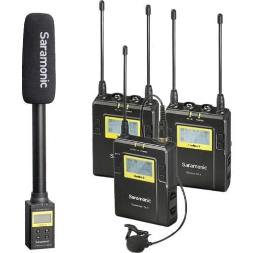 Saramonic UWMIC9 Broadcast UHF Camera Wireless Lavalier Microphone System Transmitters and Receivers for DSLR Camera &Camcorder